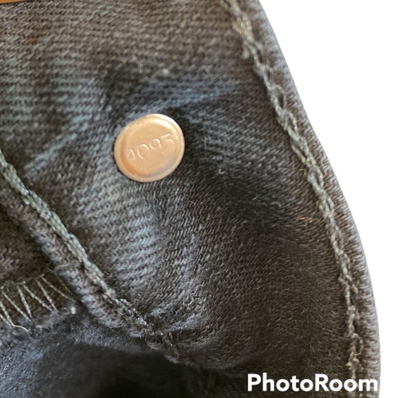 LEVIS 401  JEANS DENIM BLACK STRAIGHT LEG BLACK TAB 38/34 - Picture 5 of 7